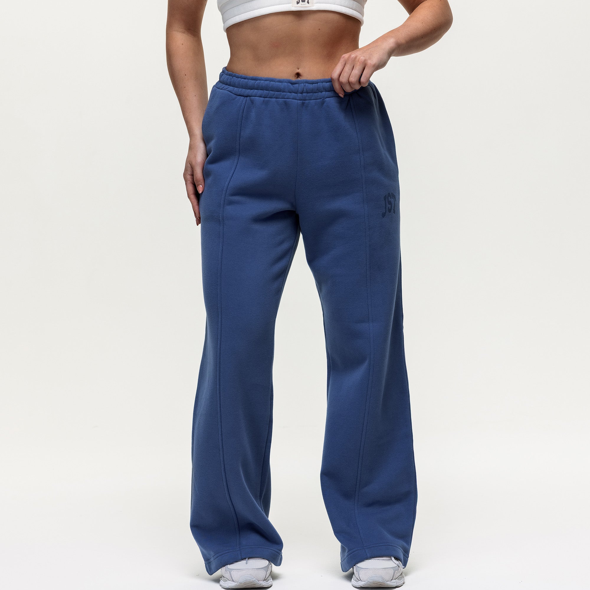 Throw On Open Hem Joggers - Vintage Indigo