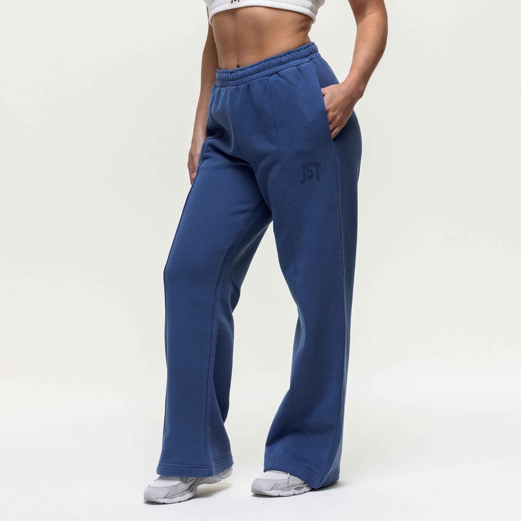 Throw On Open Hem Joggers - Vintage Indigo