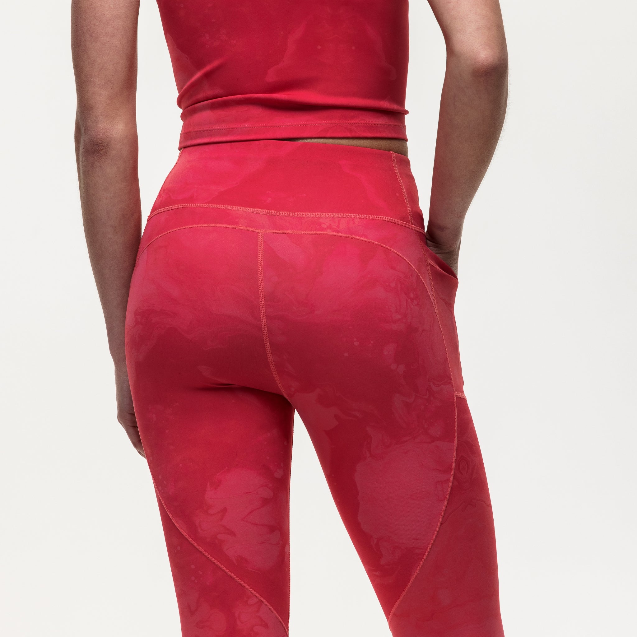 Power 7/8 Training Leggings - Coral Marble