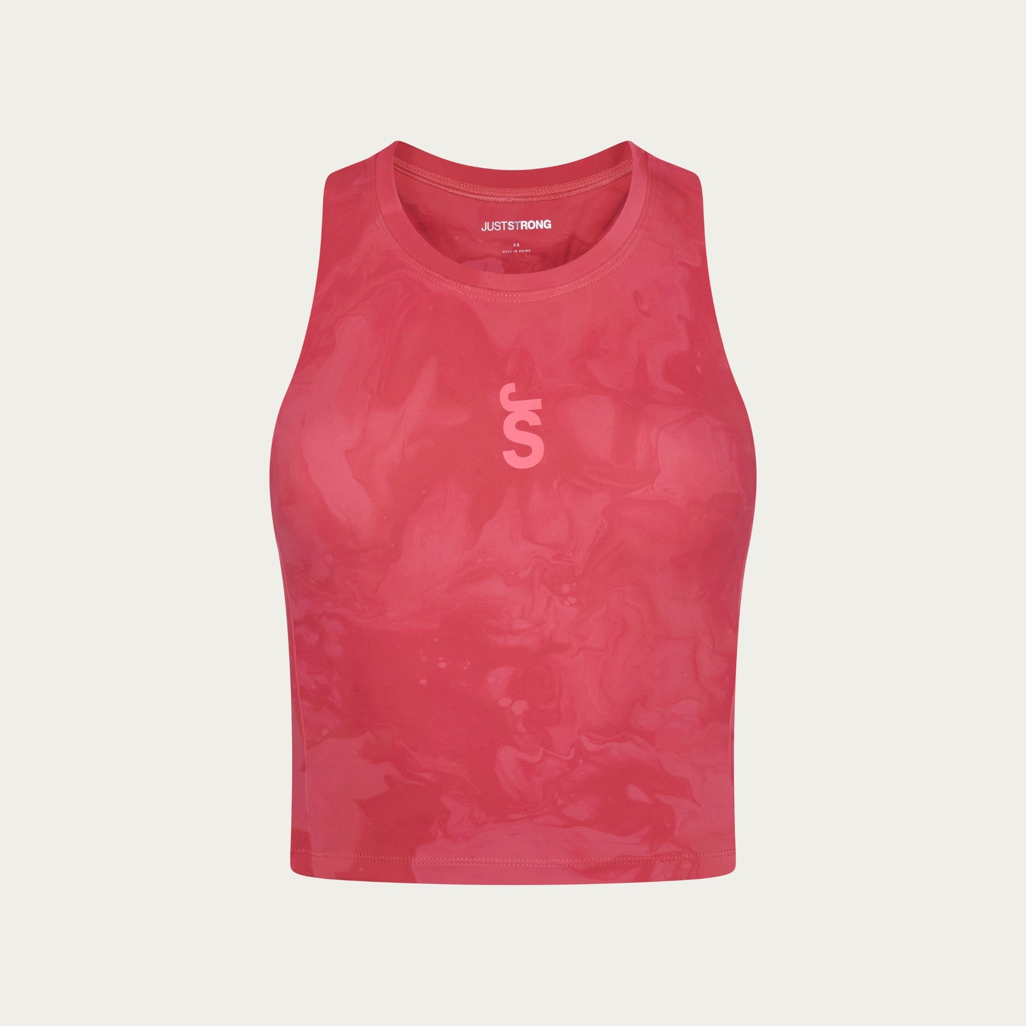 Training Crop Tank - Coral Marble