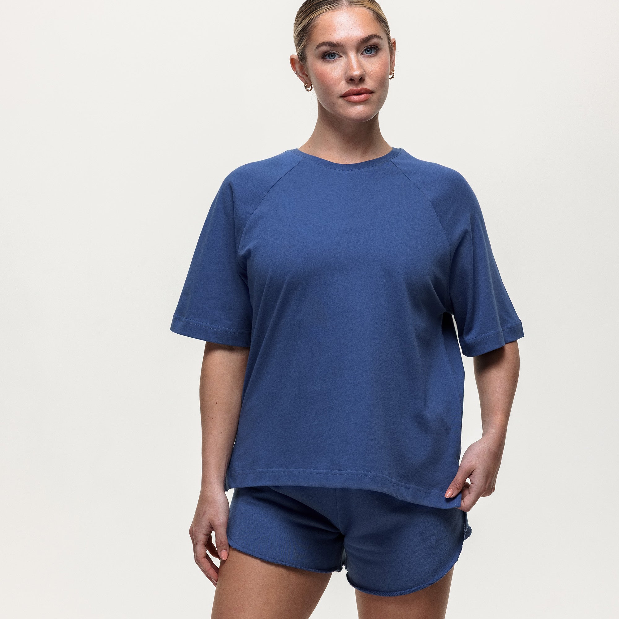 Laid Back Over Sized Tee - Vintage Indigo