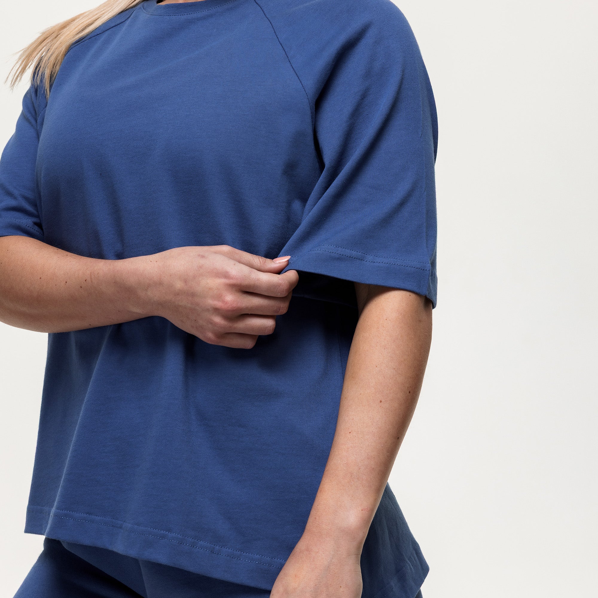 Laid Back Over Sized Tee - Vintage Indigo