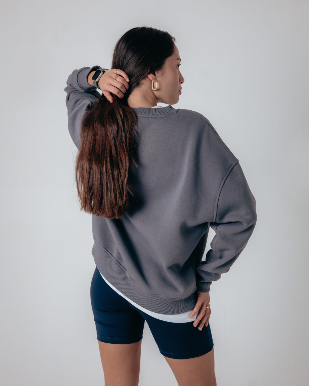 Essentials Oversized Crew - Graphite