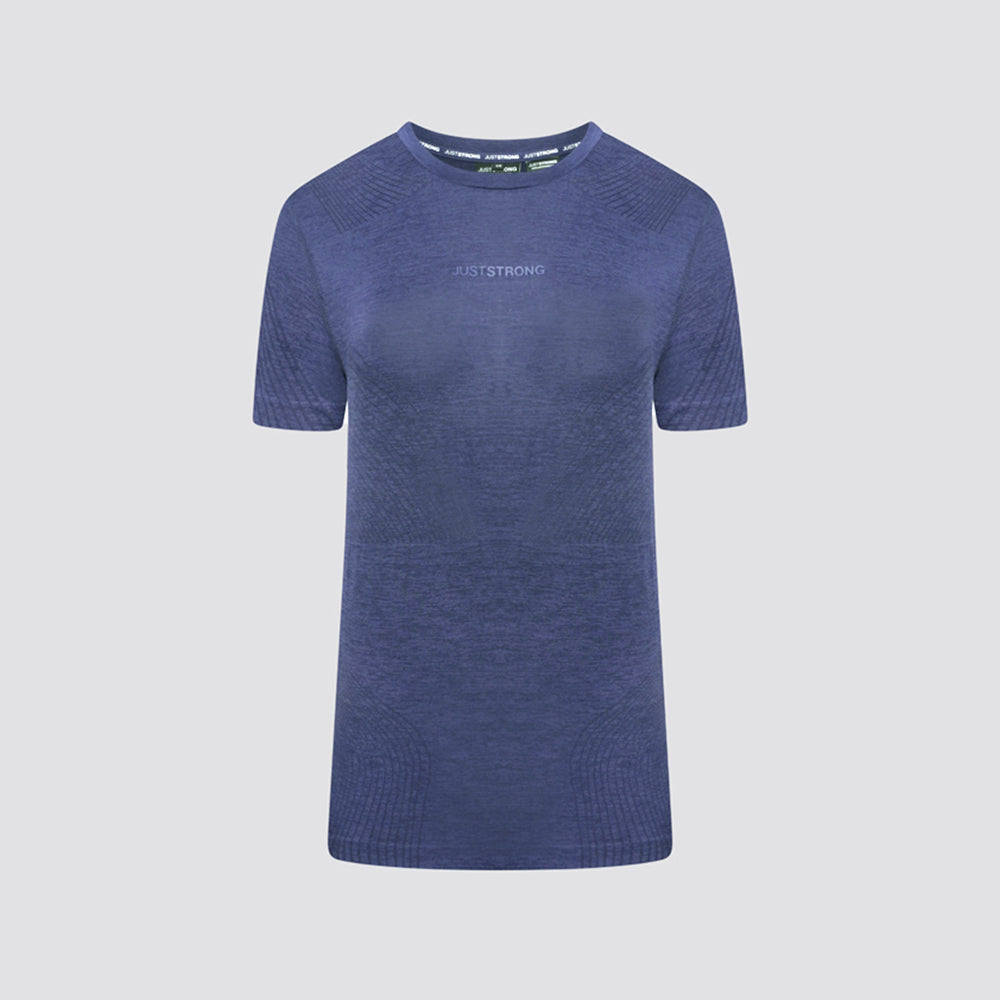 Laser Seamless Workout Tee - True Navy