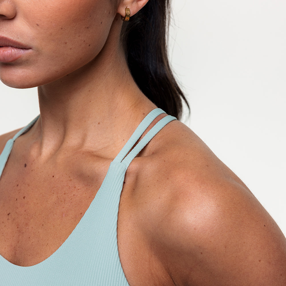 Namaste Ribbed Medium Support Bra - Seamoss