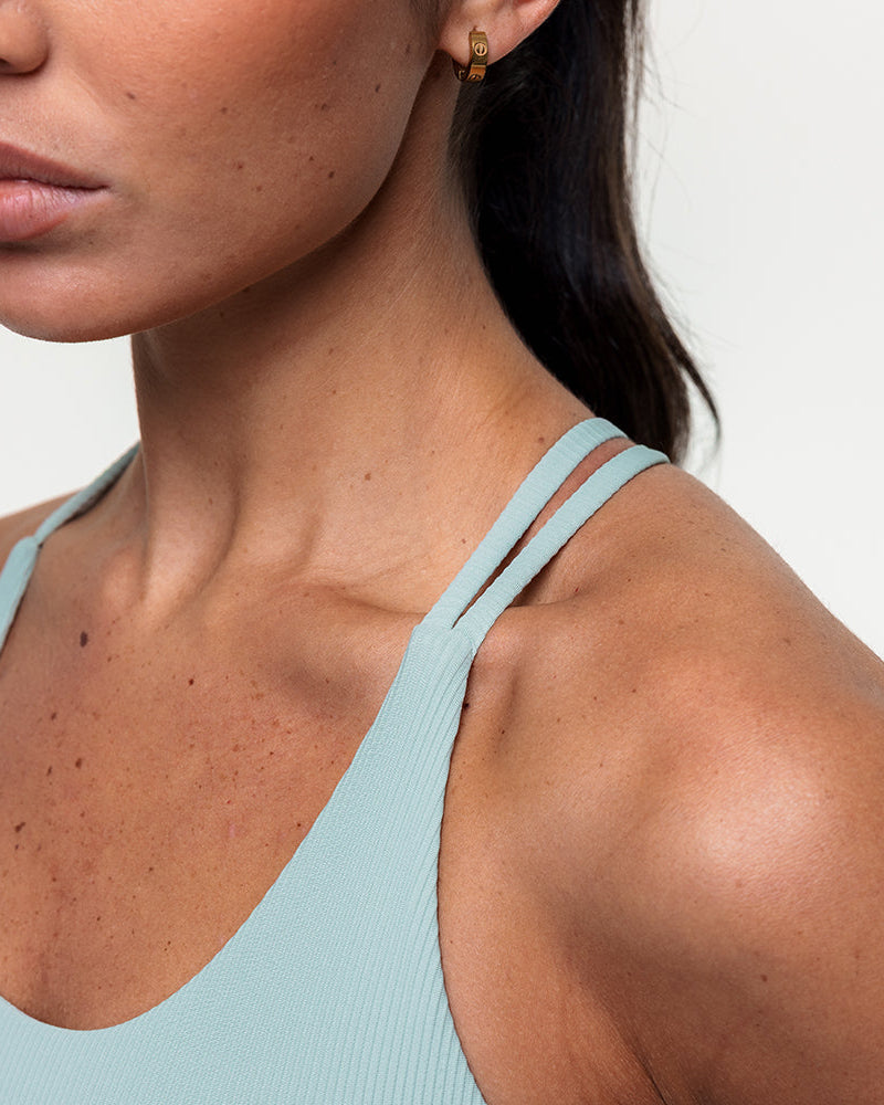 Namaste Ribbed Medium Support Bra - Seamoss