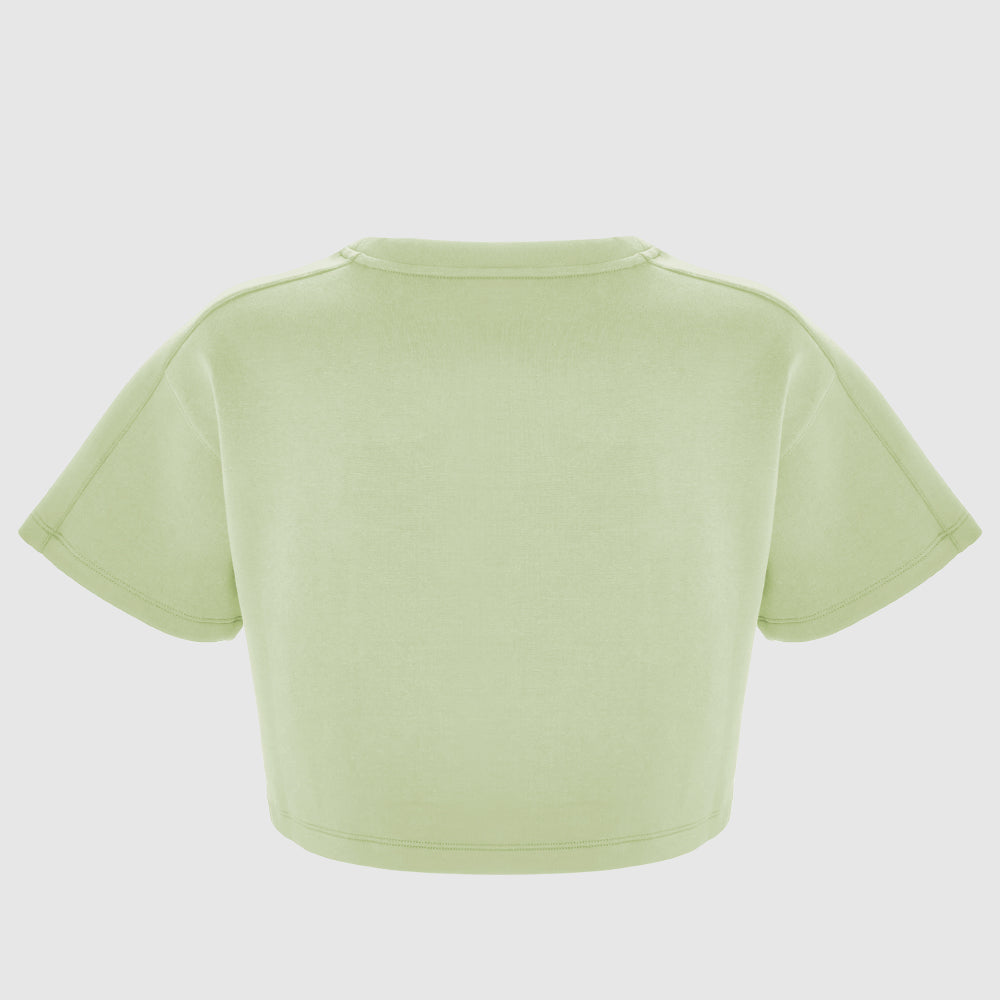 Lime Green Oversized Athletic Cropped Tonal T-Shirt