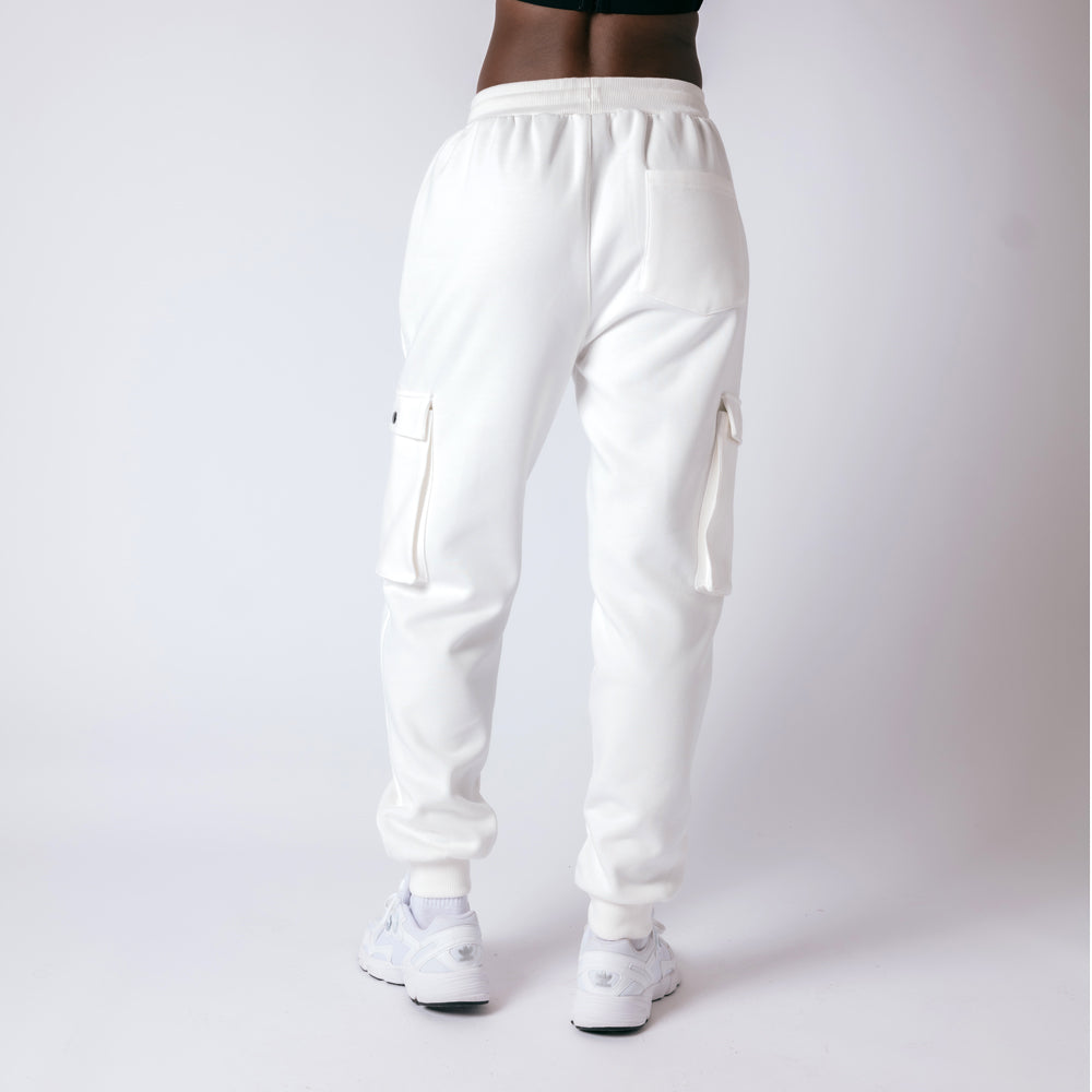 Cargo Joggers - Ivory White