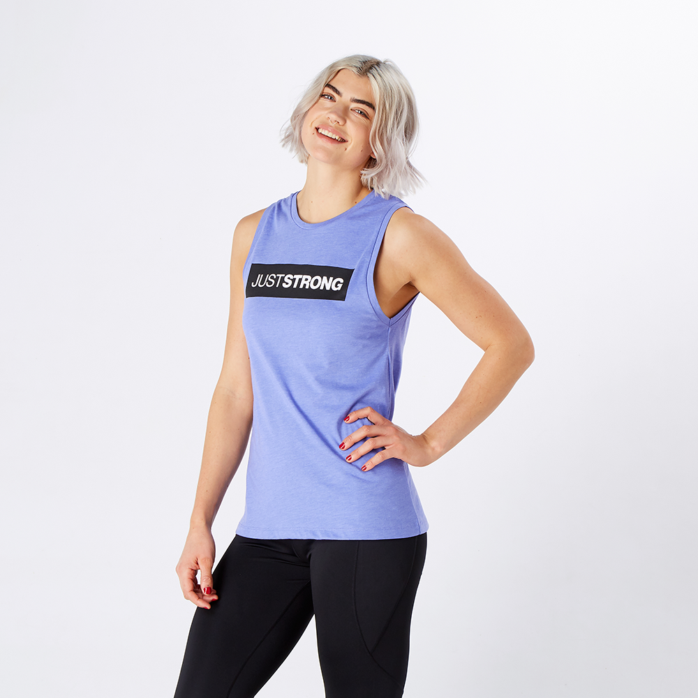 Blue Iris Marl Athletic Box Tank